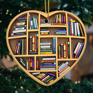Les livres sont peut-être la seule vraie magie - Décoration en céramique en forme de cœur - Cadeau de Noël pour les amoureux des livres