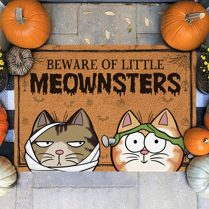 Ne croisez pas mon chemin ! Tapis décoratif personnalisé pour chat ! Cadeau d'Halloween pour les propriétaires et les amoureux des animaux.