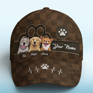 L'amour vient en fourrure et en pattes - Chapeau personnalisé pour chien et chat, casquette classique à imprimé intégral - Cadeau pour propriétaires et amoureux des animaux