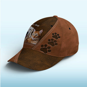 Casquette personnalisée avec photo « Tu es mon animal de compagnie bien-aimé » violette - Casquette personnalisée pour chien et chat, imprimé intégral - Nouveauté, cadeau pour propriétaires d'animaux et amoureux des animaux.