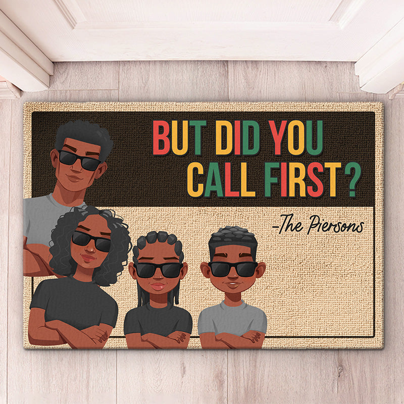 Avez-vous appelé en premier ? Tapis décoratif personnalisé pour la maison – Cadeau de pendaison de crémaillère pour les membres de la famille