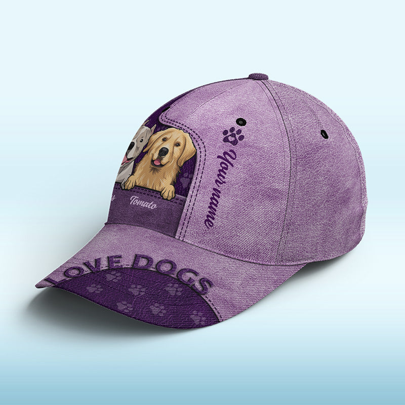 Les chiens nous rendent la vie meilleure ! Casquette personnalisée pour chien et chat, imprimé intégral, cadeau idéal pour les propriétaires et les amoureux des animaux.