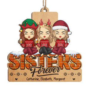 Nous sommes plus que de simples amis - Ornement personnalisé Bestie - Forme en bois personnalisée - Cadeau de Noël pour meilleurs amis, meilleures amies, sœurs