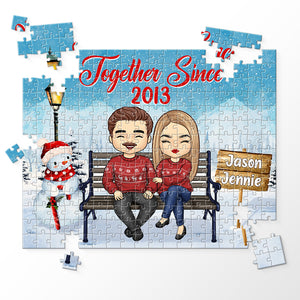 Nous appartenons ensemble - Puzzle personnalisé pour couple - Cadeau de Noël pour mari et femme, anniversaire