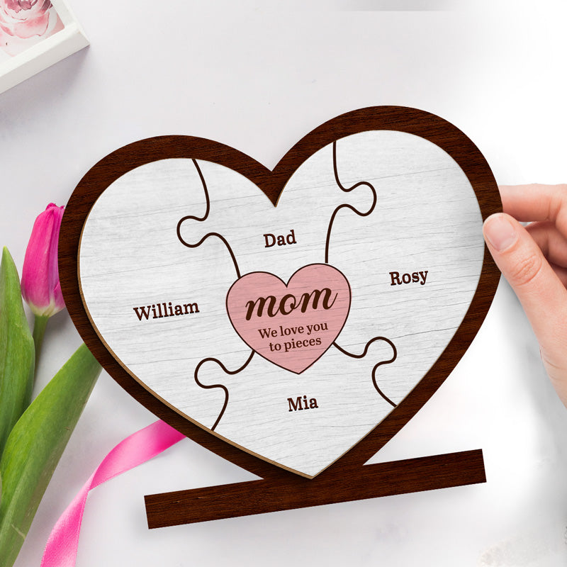 Nous aurons toujours besoin de toi, maman ! Plaque en bois personnalisée à 2 couches avec support pour la famille ! Cadeau de pendaison de crémaillère pour maman