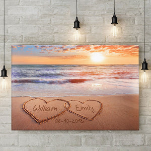 Tu es tout pour moi - Toile horizontale personnalisée pour couple - Cadeau pour mari et femme, anniversaire