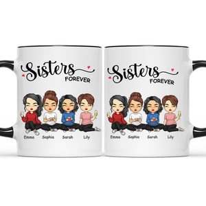 Always Sisters - Mug personnalisé avec accents - Cadeau pour meilleures amies, meilleures amies, sœurs