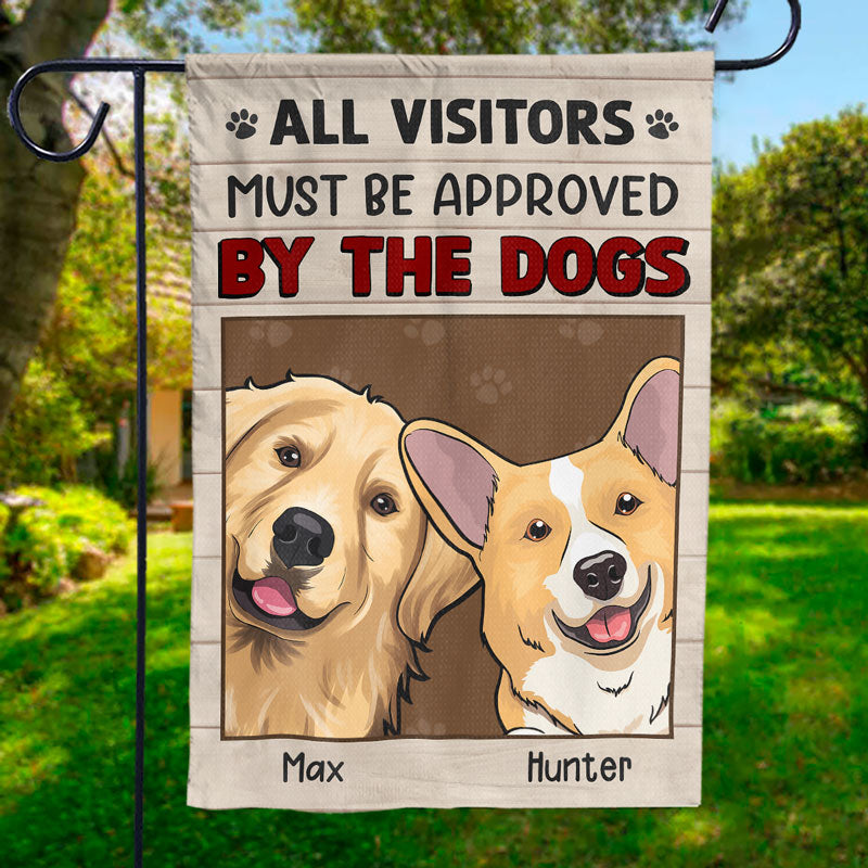 Approuvé par les chiens - Drapeau personnalisé pour chien - Cadeau pour les amoureux des animaux