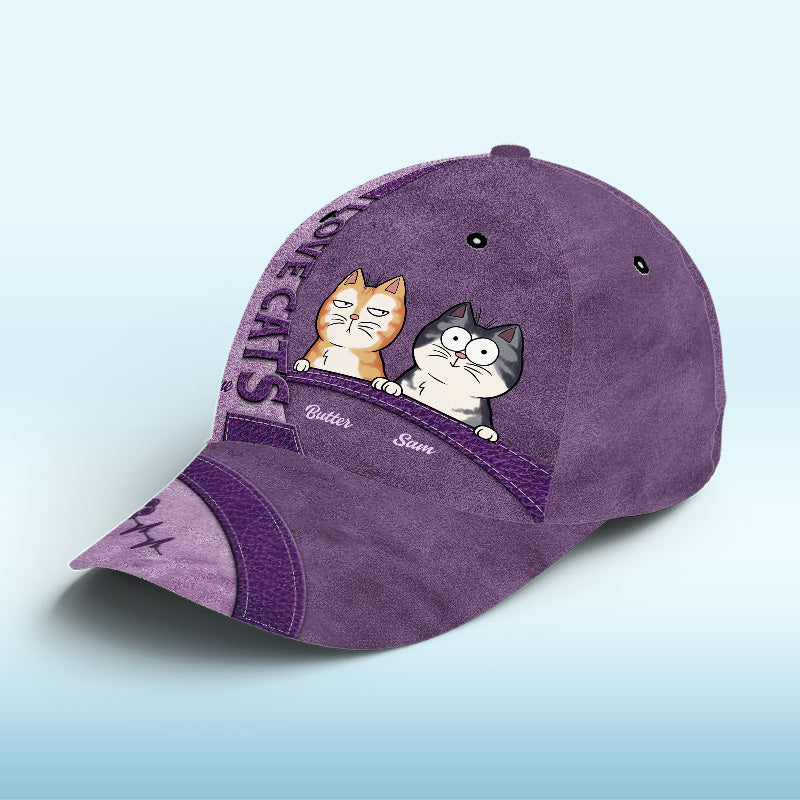 Keep Calm And Love Cats Red - Cat Personalized Custom Hat, All Over Print Classic Cap - New Arrival, Gift For Pet Owners, Pet Lovers