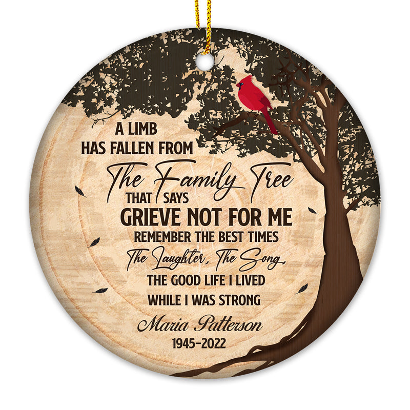 Souvenir des meilleurs moments - Ornement commémoratif personnalisé - Forme ronde en céramique - Cadeau de condoléances pour les membres de la famille