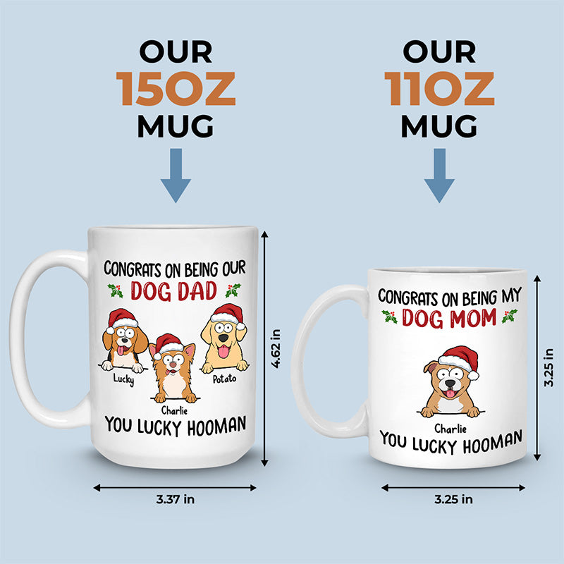 Tasse personnalisée « Wagging Tails And Merry Woofmas » pour chien – Cadeau de Noël pour propriétaires et amoureux des animaux