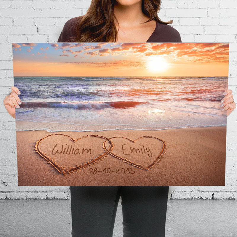 Tu es tout pour moi - Toile horizontale personnalisée pour couple - Cadeau pour mari et femme, anniversaire
