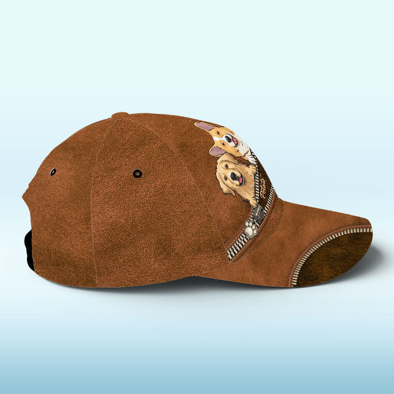 Le temps passé avec vos animaux n'est jamais perdu ! Casquette personnalisée pour chien et chat, imprimé intégral, cadeau idéal pour les propriétaires et les amoureux des animaux.
