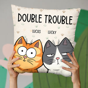 Nous sommes le problème - Coussin personnalisé pour chat - Cadeau pour les propriétaires d'animaux et les amoureux des animaux