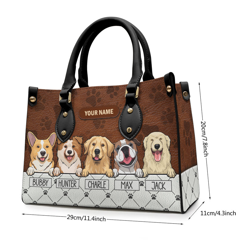 Mon animal est ma thérapie - Sac à main en cuir personnalisé pour chien et chat - Cadeau pour propriétaires et amoureux des animaux
