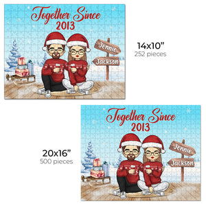 Nous allons ensemble comme copier-coller - Puzzle personnalisé pour couple - Cadeau de Noël pour mari et femme, anniversaire