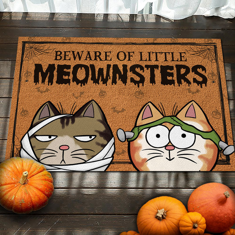 Ne croisez pas mon chemin ! Tapis décoratif personnalisé pour chat ! Cadeau d'Halloween pour les propriétaires et les amoureux des animaux.