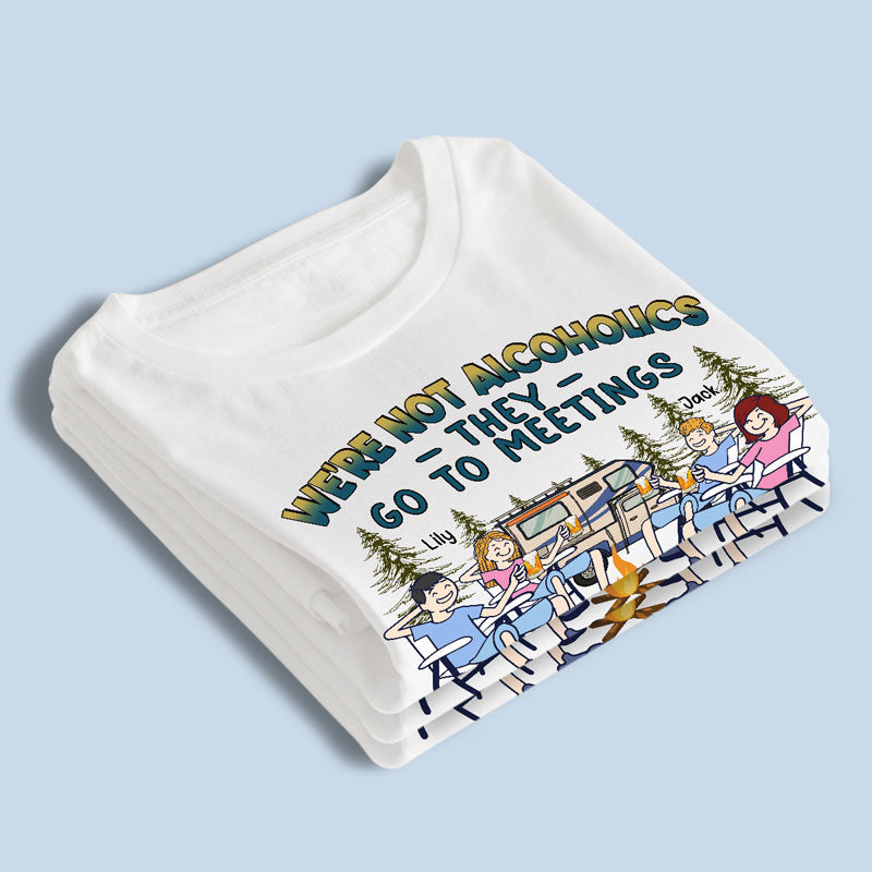 Nous n'oublierons jamais ces moments - Camping personnalisé T-shirt unisexe personnalisé, sweat à capuche, sweat-shirt - Cadeau pour les meilleurs amis, BFF, sœurs, amoureux du camping