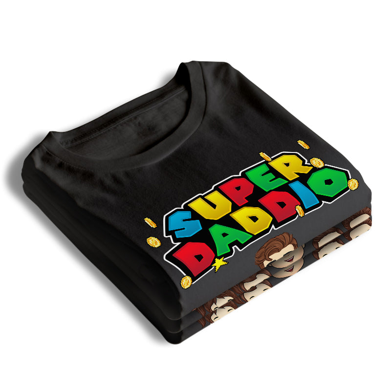 Mon super-héros - T-shirt unisexe personnalisé pour la famille, sweat à capuche, sweat-shirt - Cadeau d'anniversaire pour papa, maman