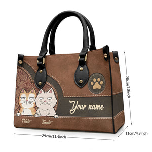 Hot-dogs et chats cools - Sac à main en cuir personnalisé pour chien et chat - Cadeau pour propriétaires et amoureux des animaux