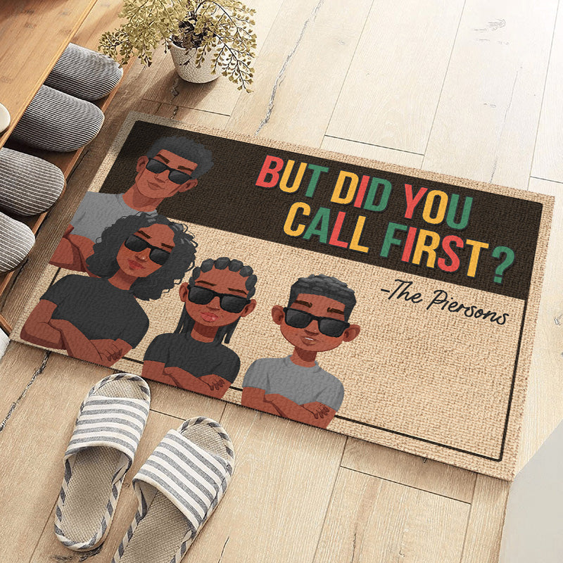 Avez-vous appelé en premier ? Tapis décoratif personnalisé pour la maison – Cadeau de pendaison de crémaillère pour les membres de la famille