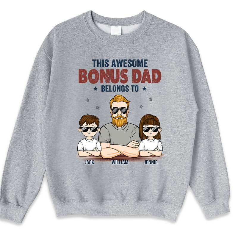 Notre papa génial - T-shirt, sweat à capuche et sweat-shirt unisexe personnalisé pour la famille - Cadeau pour papa