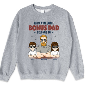 Notre papa génial - T-shirt, sweat à capuche et sweat-shirt unisexe personnalisé pour la famille - Cadeau pour papa