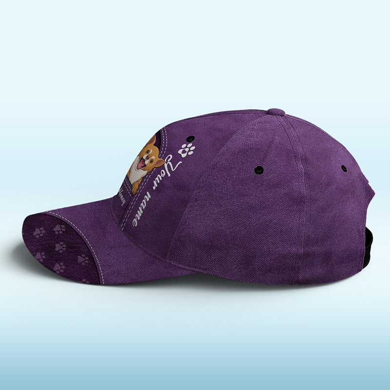 Our Little Paw Angels Brown - Casquette personnalisée pour chien et chat, imprimé intégral, classique - Nouveauté, cadeau pour propriétaires et amoureux des animaux