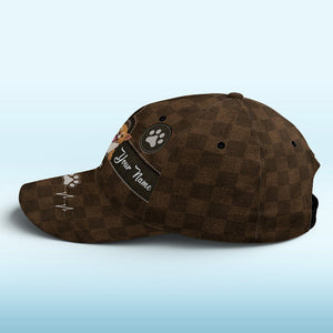 L'amour vient en fourrure et pattes violet - Chapeau personnalisé pour chien et chat, casquette classique à imprimé intégral - Nouveauté, cadeau pour propriétaires et amoureux des animaux
