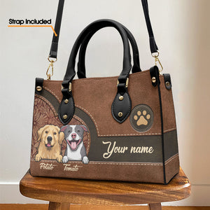 La vie est plus belle avec un bébé en fourrure ! Sac à main en cuir personnalisé pour chien et chat ! Cadeau pour les propriétaires et les amoureux des animaux.