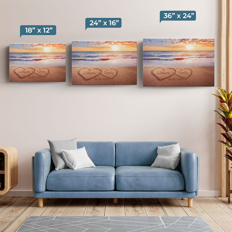 Tu es tout pour moi - Toile horizontale personnalisée pour couple - Cadeau pour mari et femme, anniversaire
