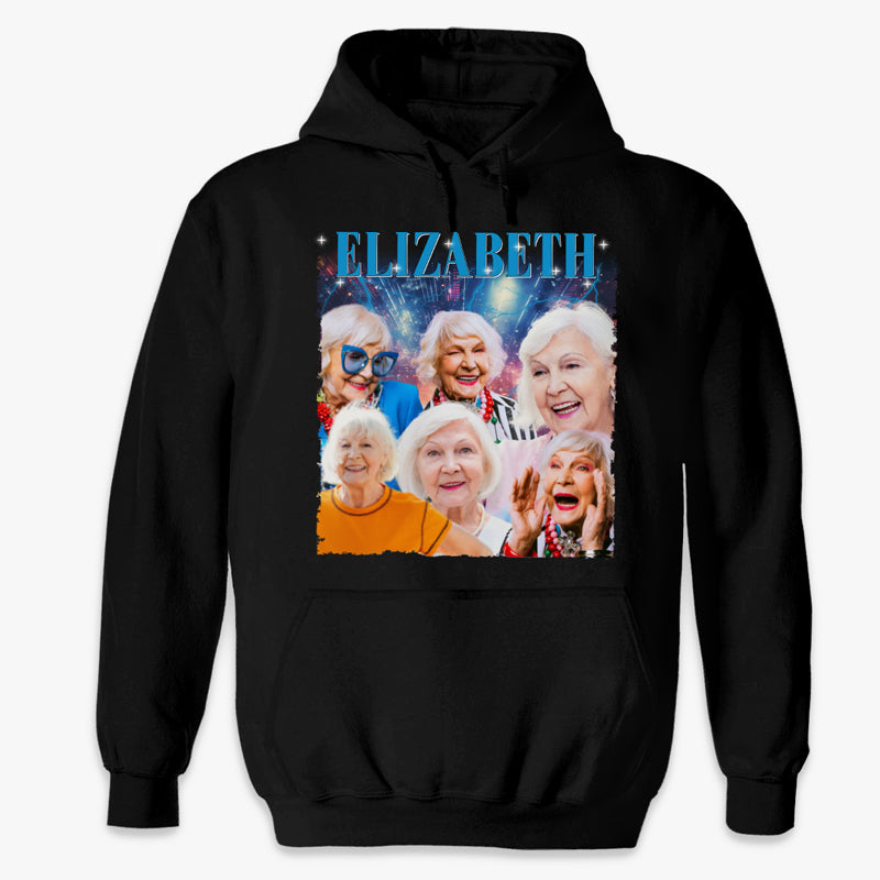 T-shirt, sweat à capuche et sweat-shirt unisexe personnalisé avec photo « Good Vibes Good Life » - Cadeau pour les membres de la famille
