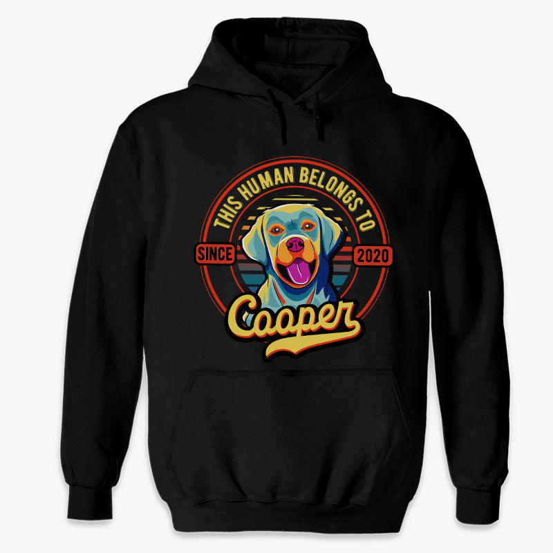 Fièrement détenu par Dog Pop Art - T-shirt, sweat à capuche et sweat-shirt unisexe personnalisé pour chien - Cadeau pour propriétaires et amoureux des animaux