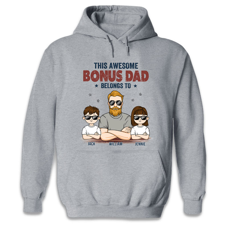 Notre papa génial - T-shirt, sweat à capuche et sweat-shirt unisexe personnalisé pour la famille - Cadeau pour papa