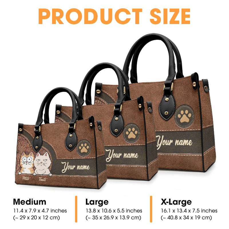Hot-dogs et chats cools - Sac à main en cuir personnalisé pour chien et chat - Cadeau pour propriétaires et amoureux des animaux