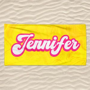 Beach Party All Day Every Day - Family Personalized Custom Beach Towel - Summer Vacation Gift, Gift For Family Members