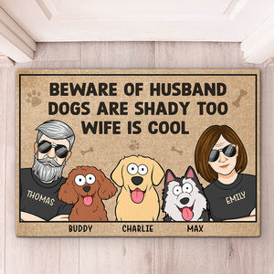 Just You Me &amp; The Dogs - Tapis décoratif personnalisé pour chien - Cadeau de pendaison de crémaillère, cadeau pour propriétaires d'animaux et amoureux des animaux