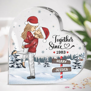 Tu es le fromage de mes macaronis - Plaque acrylique personnalisée en forme de cœur pour couple - Cadeau de Noël pour mari et femme, anniversaire
