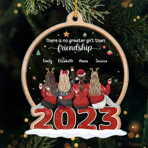 Nous sommes plus que des amis - Ornement personnalisé Bestie - Forme personnalisée en acrylique - Cadeau de Noël pour meilleures amies, BFF, sœurs