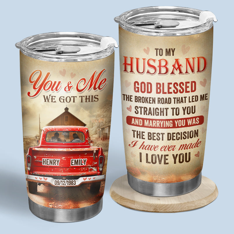 Merci d'être entré dans ma vie - Verre personnalisé pour couple - Cadeau pour mari et femme, anniversaire