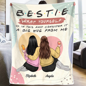 Considérez-le comme un gros câlin de ma part - Couverture personnalisée Bestie - Cadeau pour meilleures amies, BFF, sœurs