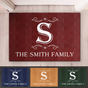 Tapis décoratif personnalisé « Retour à la maison » pour la famille ; cadeau de pendaison de crémaillère pour les membres de la famille.