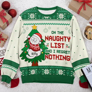 Tout ce que je veux pour Noël - Sweat-shirt personnalisé pour chat - Pull en laine unisexe - Cadeau de Noël pour les propriétaires et les amoureux des animaux