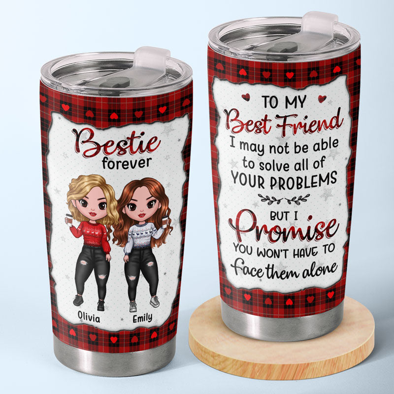 Grâce à toi, je ris - Gobelet personnalisé Bestie - Cadeau de Noël pour les meilleures amies, BFF, sœurs