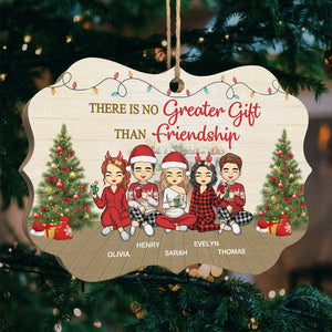 Nous serons connectés - Ornement personnalisé Bestie - Bois en forme de Benelux - Cadeau de Noël pour meilleures amies, BFF, sœurs