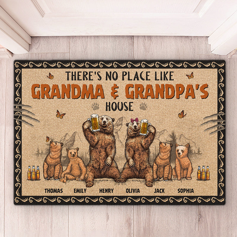 Il n'y a pas de meilleur endroit que la maison - Tapis décoratif personnalisé pour la maison - Cadeau de pendaison de crémaillère, cadeau pour grand-père, grand-mère