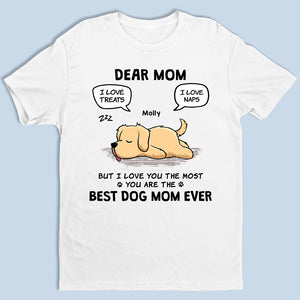 Je t'aime le plus - T-shirt unisexe personnalisé pour chien, sweat à capuche, sweat-shirt - Fête des Mères, cadeau pour les propriétaires d'animaux et les amoureux des animaux