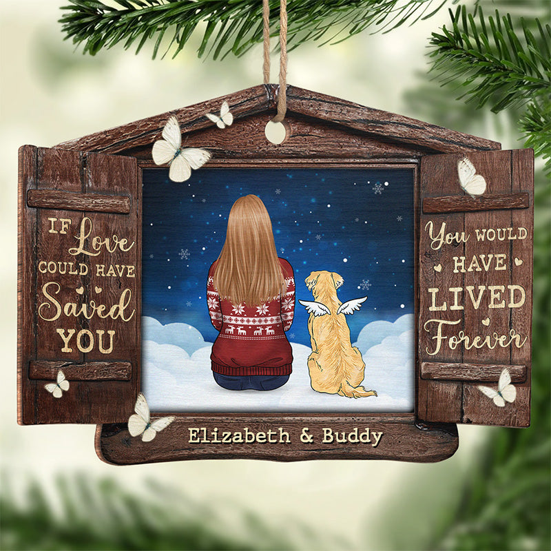 Vous avez aimé de tout votre cœur - Ornement commémoratif personnalisé - Forme en bois personnalisée - Cadeau de Noël, cadeau de condoléances pour les propriétaires d'animaux de compagnie, les amoureux des animaux