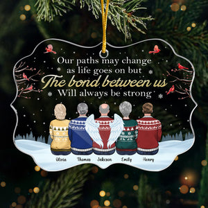 Le lien qui nous unit - Ornement commémoratif personnalisé - Forme Benelux en acrylique - Cadeau de Noël, cadeau de condoléances pour les membres de la famille