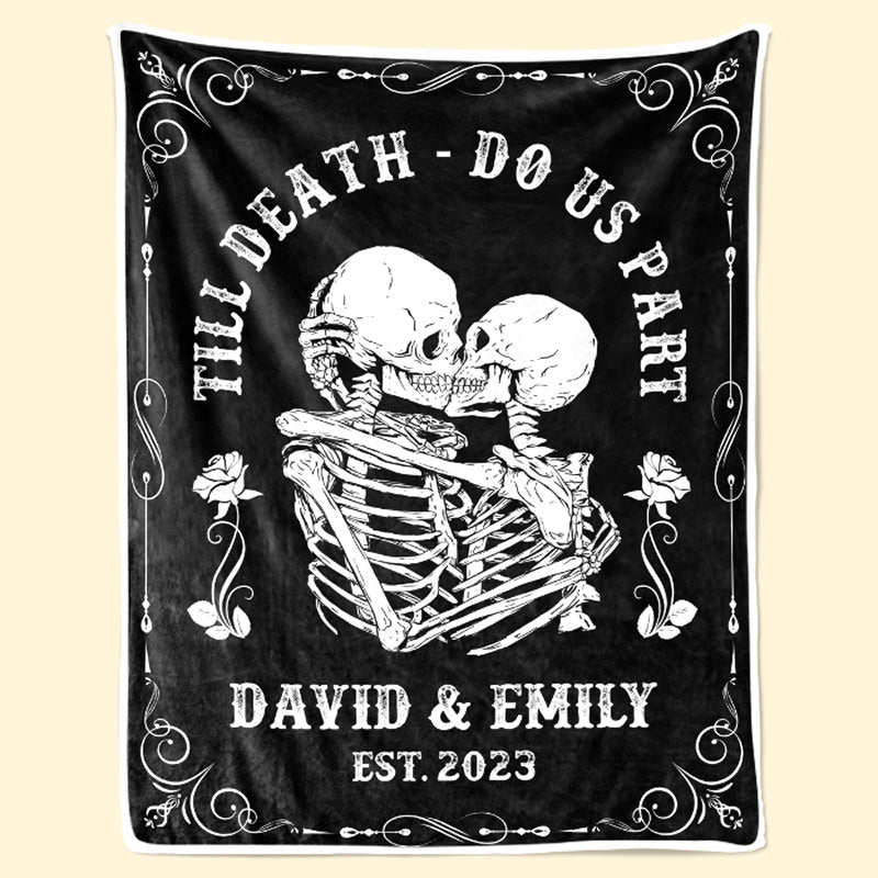 Jusqu'à ce que la mort nous sépare - Couverture personnalisée pour couple - Cadeau pour mari et femme, anniversaire